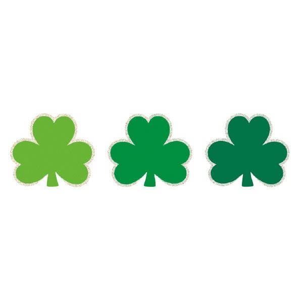 St. Patrick's Day Super Pack Paper with Glitter Mini Cutouts 50 Ct