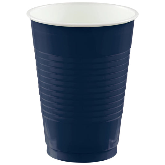 True Navy 12oz Plastic Cups 20 Ct