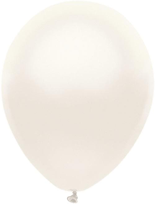 Metallic Silk White 5in Latex Balloons 50ct