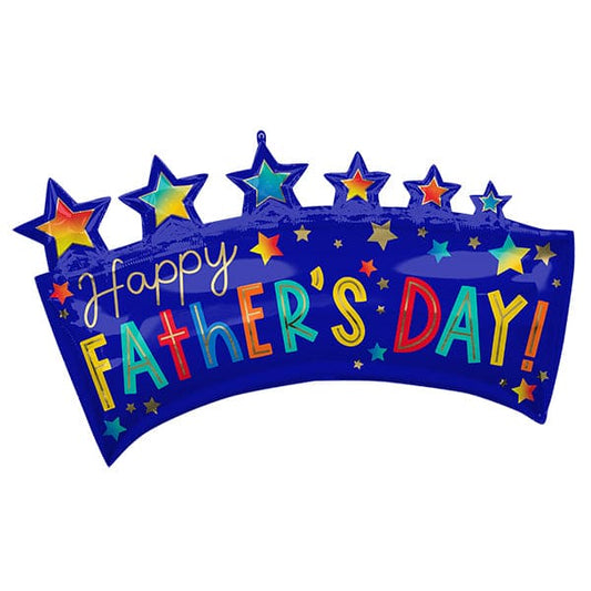 Father's Day Star Banner 34in Metallic Balloon