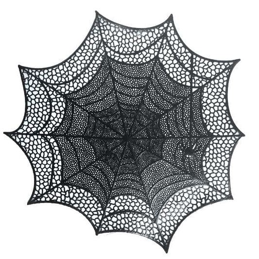 Spiderweb 18.5in Black Vinyl Placemat