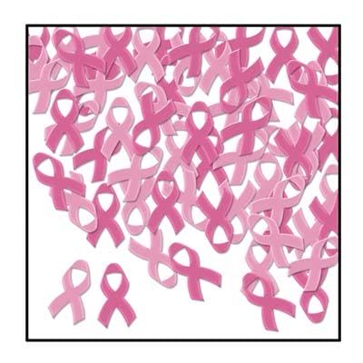 Pink Breast Cancer Awareness Ribbon Confetti