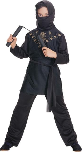 Black Ninja Boys Costume