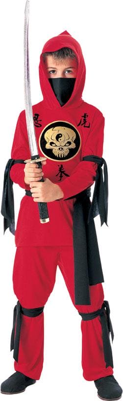 Red Ninja Boys Costume