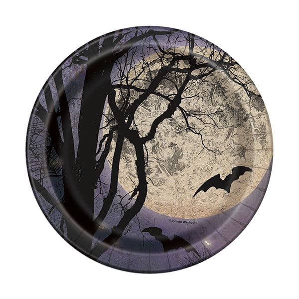 Spooky Night 7in Round Luncheon Plates 8ct.