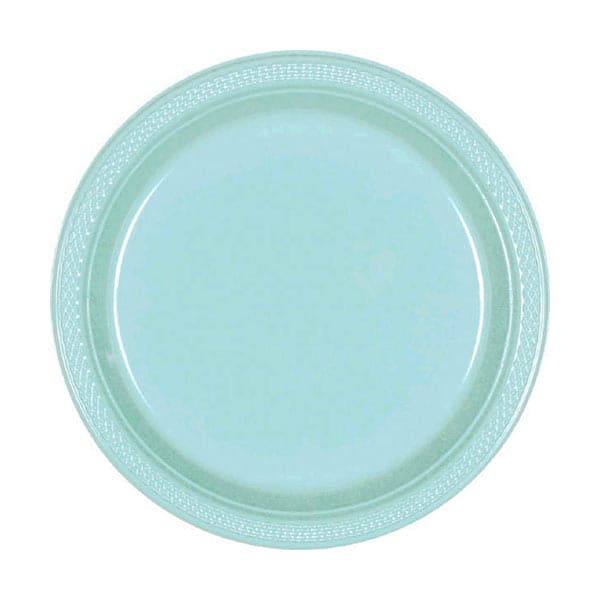 Robin's Egg Blue 7in Round Luncheon Plastic Plates