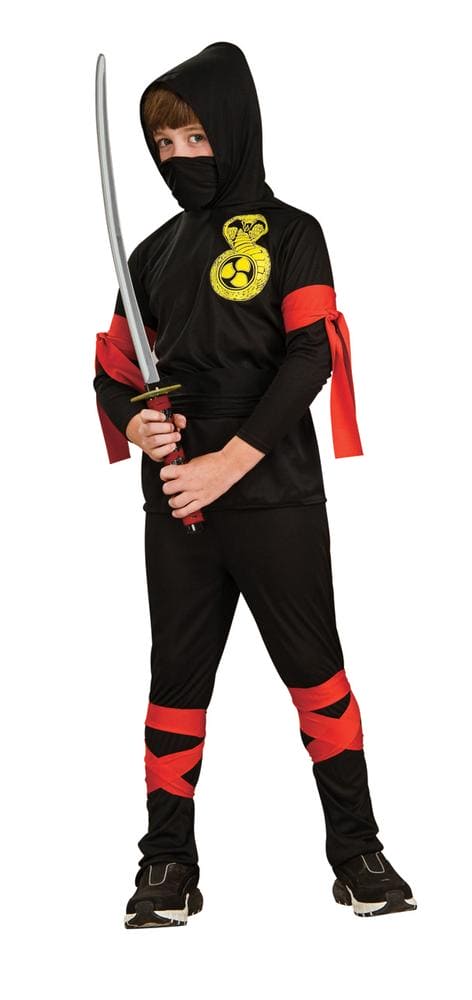 Fuller Cut Kids Black Ninja Costume
