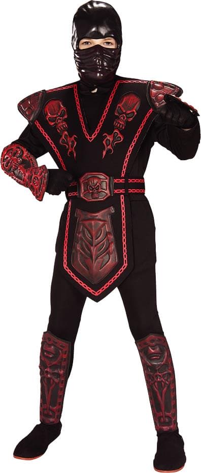 Red Skull Warrior Ninja Kids Costume