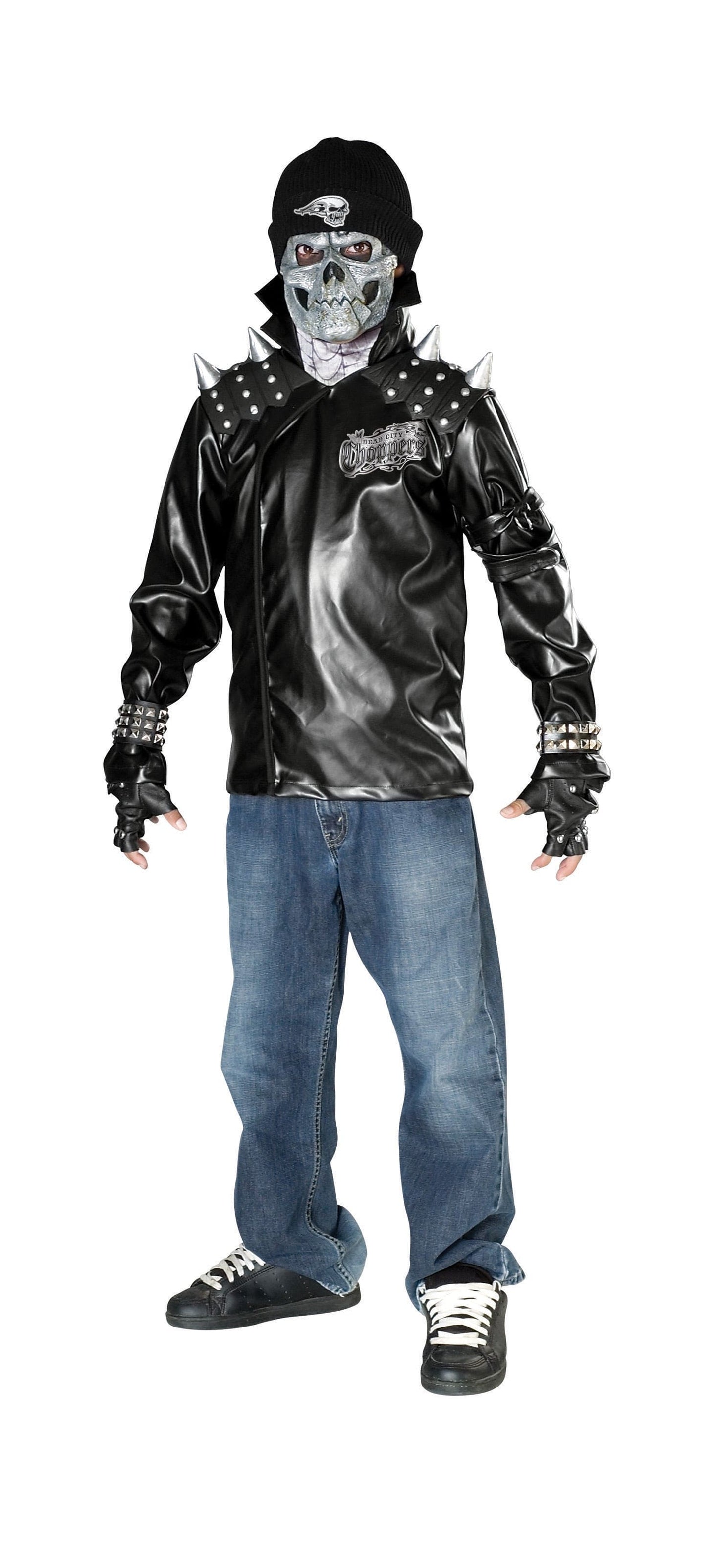 Metal Skull Biker Boys Costume