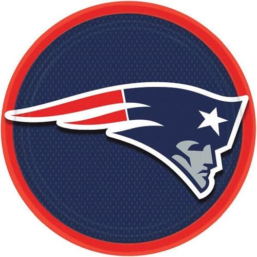New England Patriots 9in Round Plates