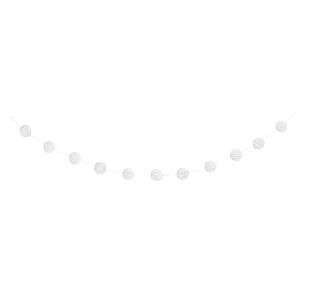 Honeycomb Garland White 7ft