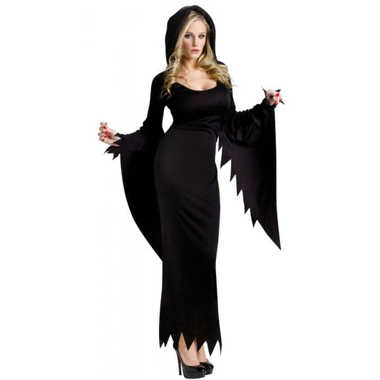 Hooded Black Gown  Adult Costume