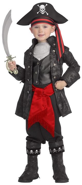 Captain Black Deluxe Pirate Child Costume