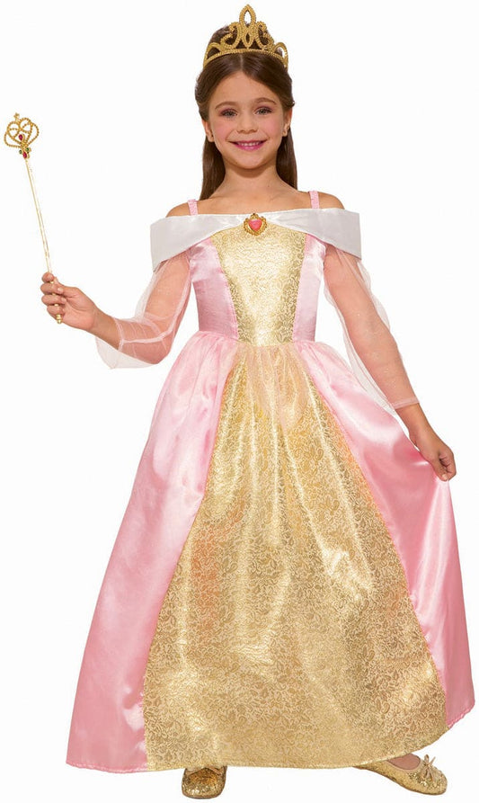 Princess Paisley Rose Pink & Gold Child Costume ( Dress Only)