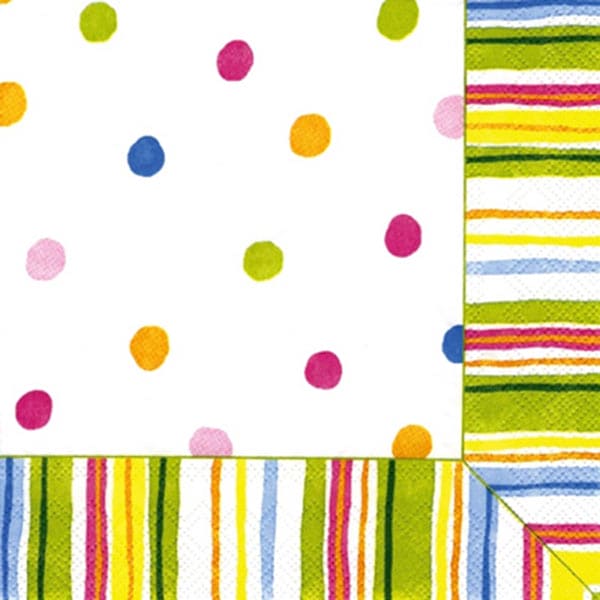 Smart Dots White Luncheon Napkins