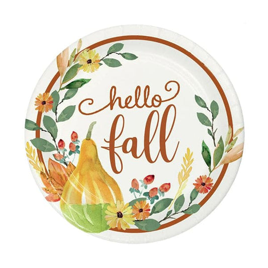 Giving Thanks 7in Round Luncheon Paper Plates 8ct