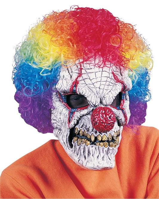 Evil Clown with Wig Mask