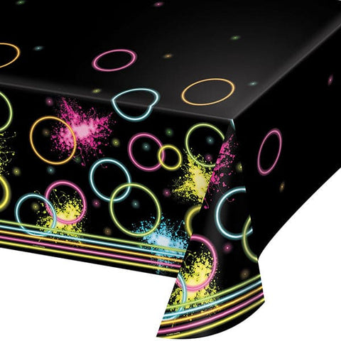 Glow Party 54 x 102in Plastic Table Cover