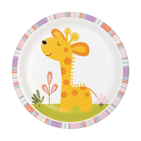 Happi Jungle Giraffe 7in Round Luncheon Paper Plates