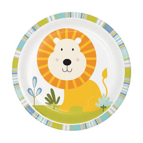 Happi Jungle Lion 7in Round Luncheon Paper Plates