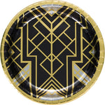 Roaring 20's 10.25in Round Banquet Paper Plates