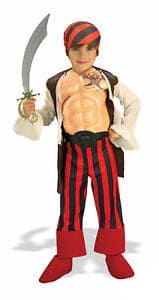 Pirate Muscle Chest Deluxe Boys Costume