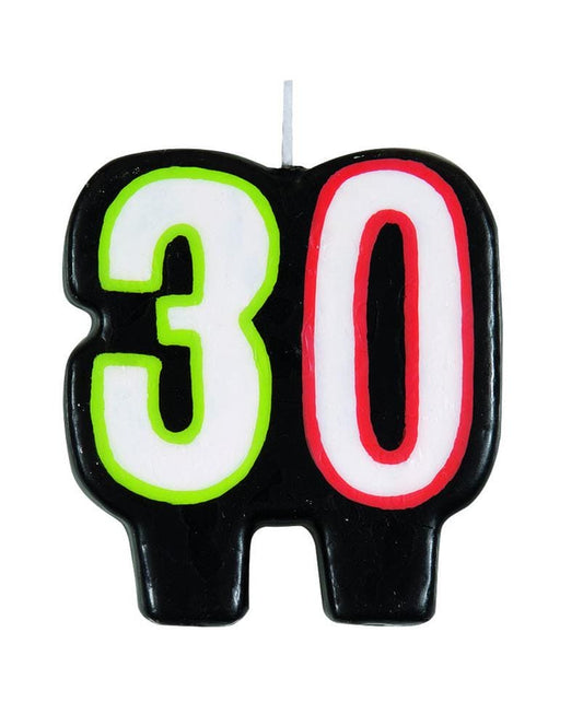 Numeral 30 Birthday Cheer Candle