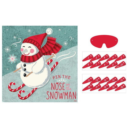 Peppermint Twist Pin the Nose on the Snowman 4 Ct