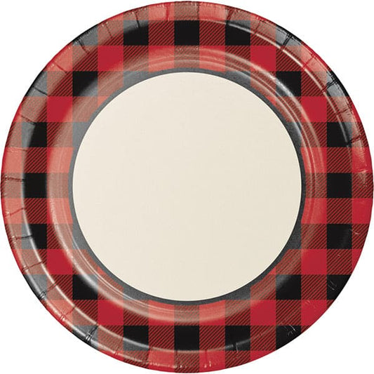 Buffalo Plaid 10in Round Banquet Paper Plates 8ct