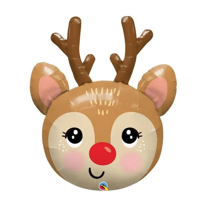 Red Nose Reindeer 35in Mylar Balloon