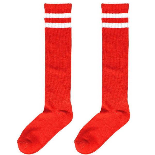 Red Stripe Knee High Socks