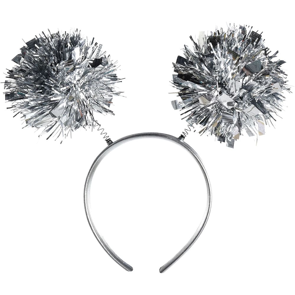 Head Bopper Pom Pom Silver