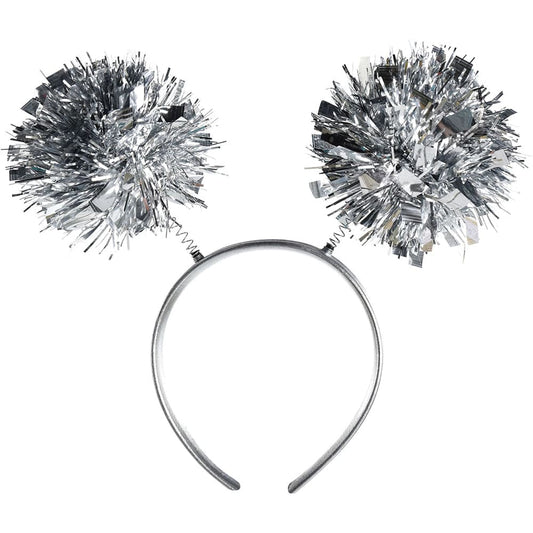 Head Bopper Pom Pom Silver