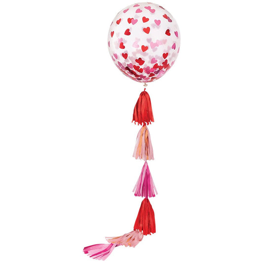 Valentine 24" Balloon with Tassel Tail