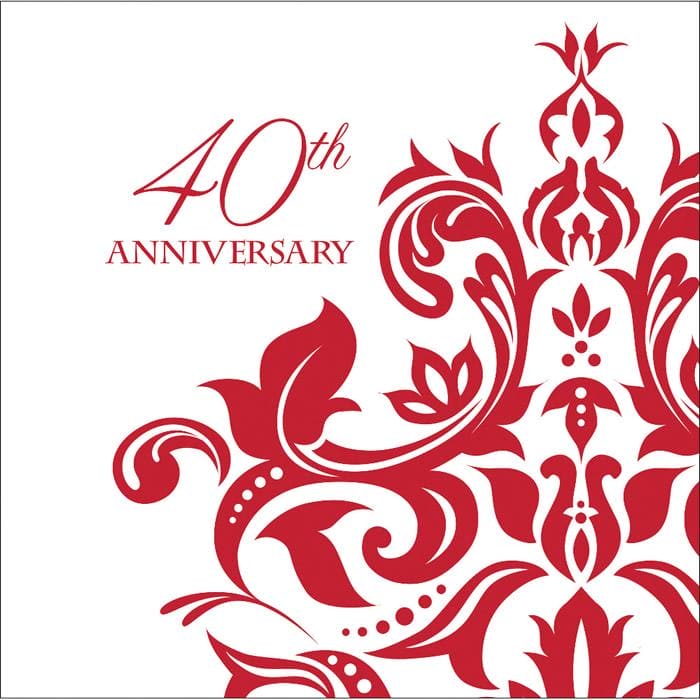 Ruby 40th Anniversary 3-ply Lunch Napkins