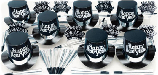 New Years Eve Silver Stardust Party Kit 25 ct.