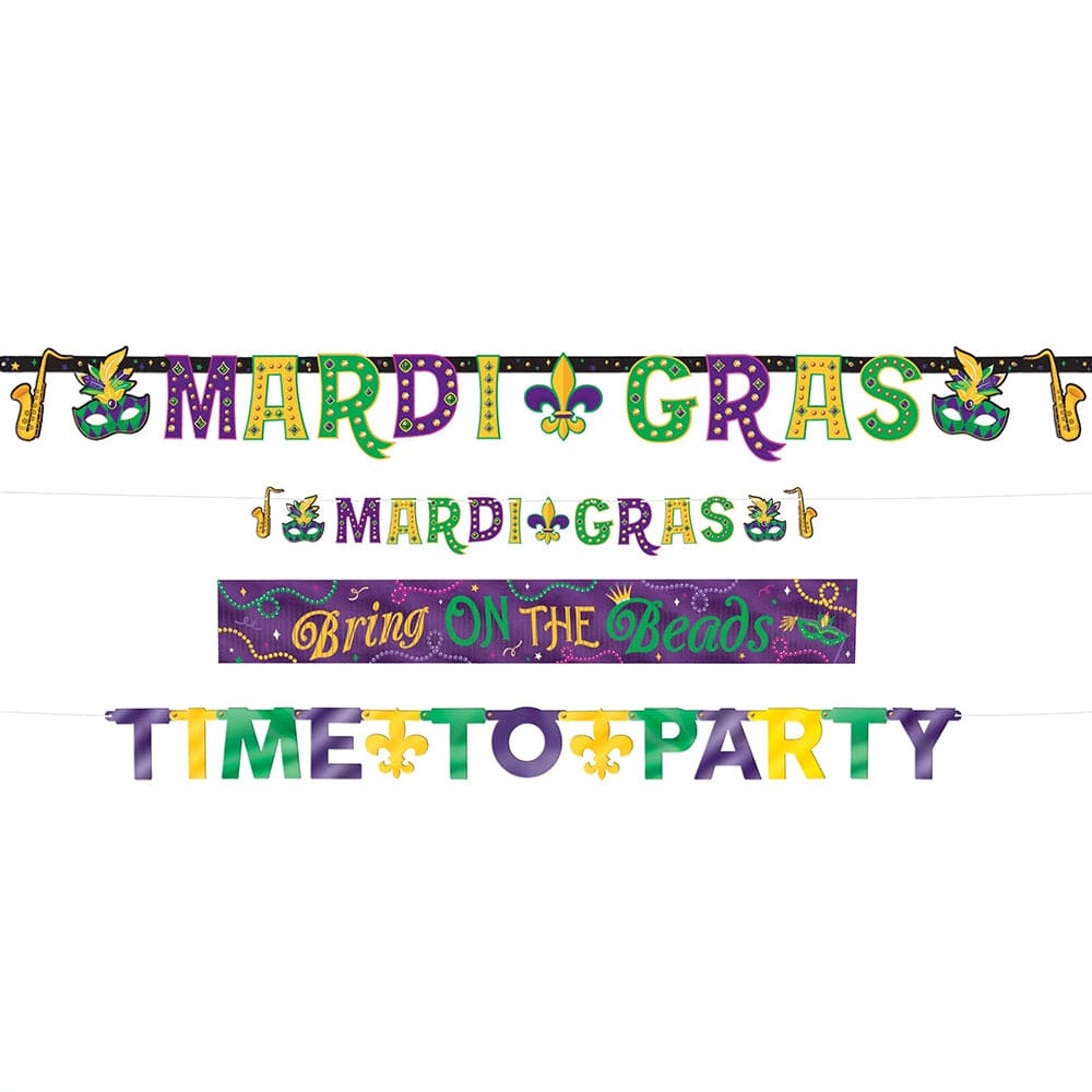 Mardi Gras Multi-Pack Letter Banners