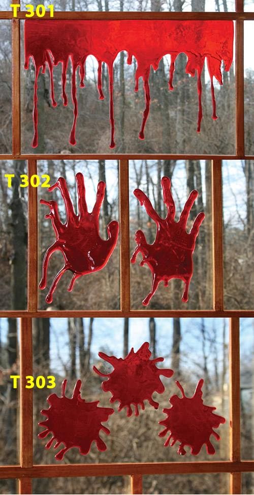 3-D Bloody Window Decor
