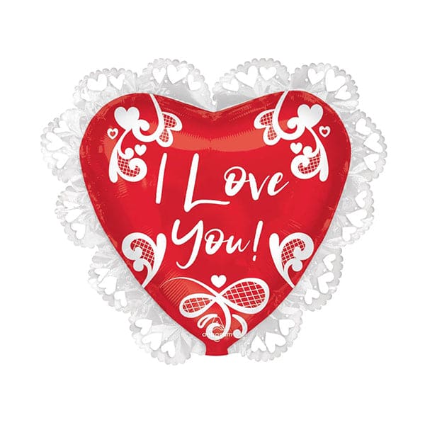 I Love You Lace 29in Metallic Balloon