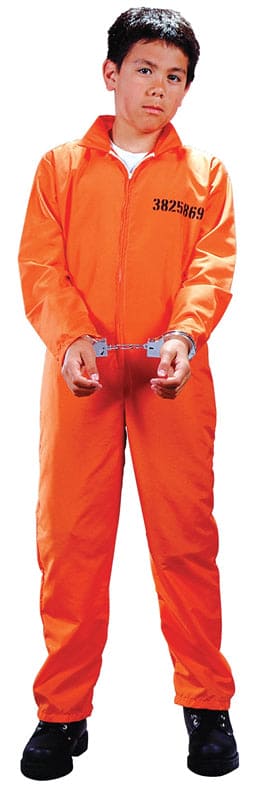 Got Busted Orange Prison Jail Kid Costume