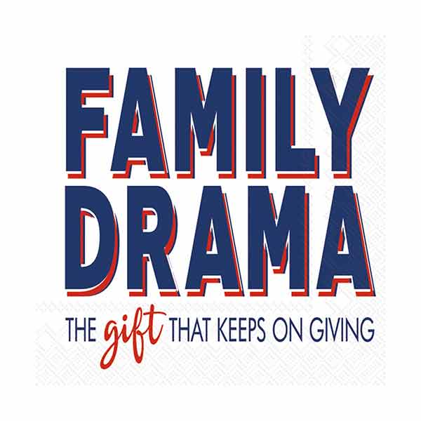 Family Drama Beverage Napkins 20ct