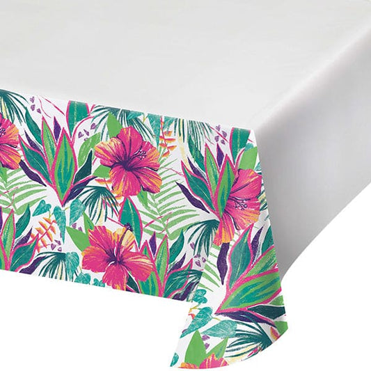 Island Tropics 54 x 102in Paper Table Cover