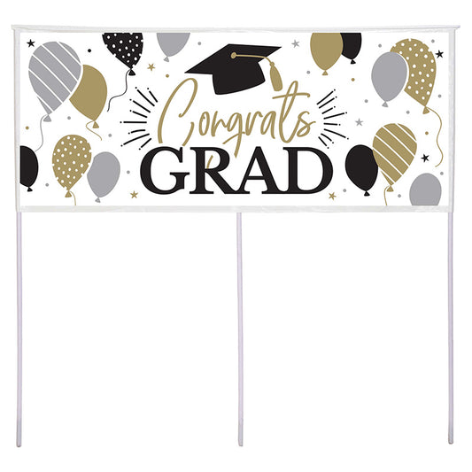 Congrats Grad Yard Banner 20in x 48in