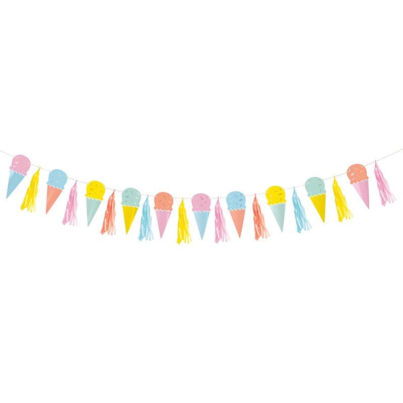 Pastel Ice Cream 6ft Garland with Tassels