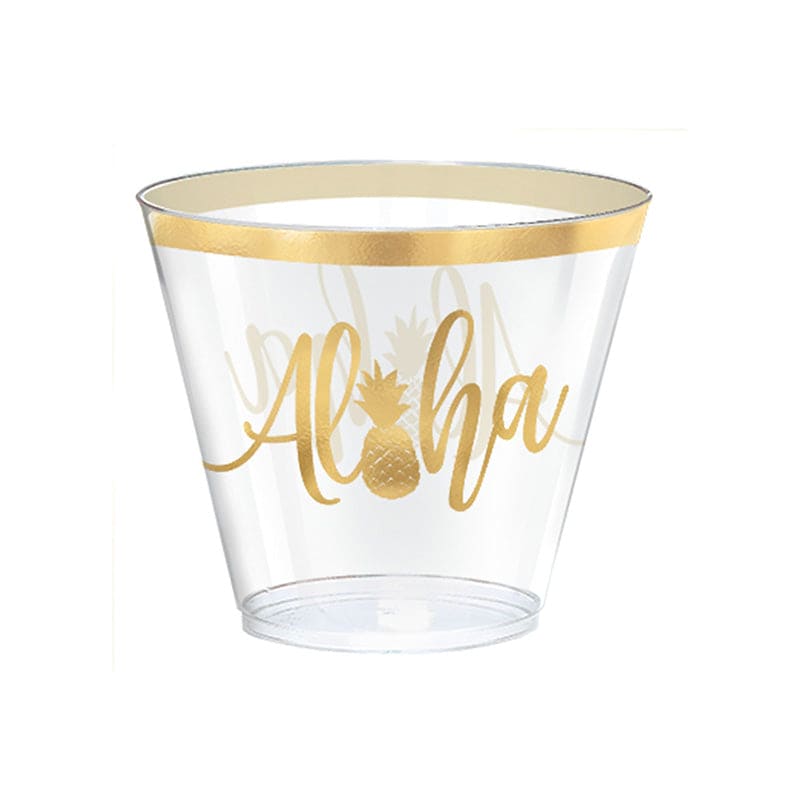 Aloha Hawaiian Luau  9oz Plastic Tumblers 30ct