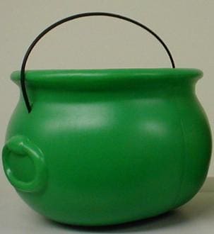 Green Pot-O-Gold 8in Cauldron with Handle