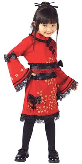Girl's Lil China Doll Red Costume