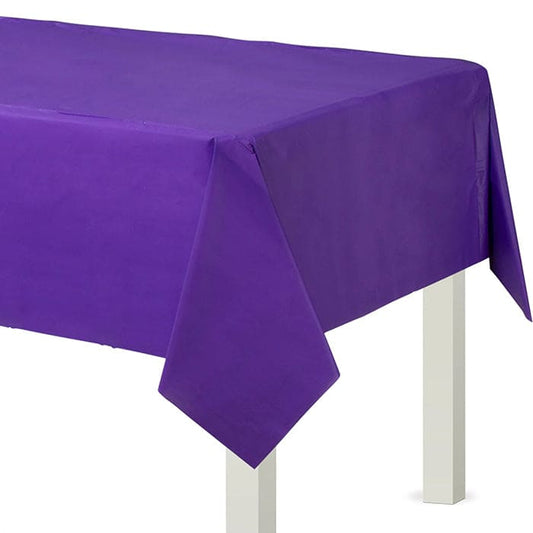 Flannel Backed Table Cover 54in x 108in - New Purple
