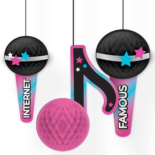 Internet Famous 7in Honeycomb Decoration 3ct