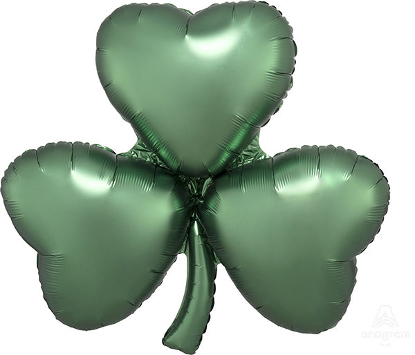 Satin Emerald Shamrock Shape 29in Balloon